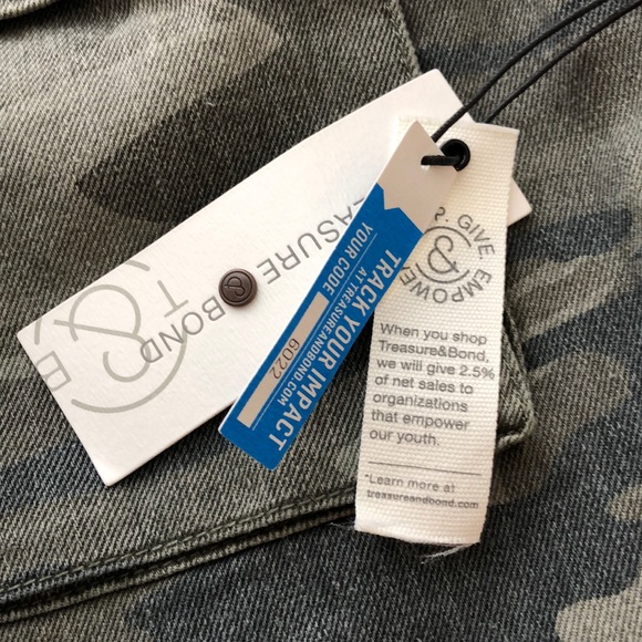 Treasure & Bond Green Camo Cargo Utility Jacket - Picture 6 of 8